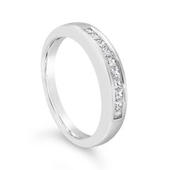 Roman Malakov 0.29 Carat Total Ten Stone Princess Cut Diamond Wedding Band Ring