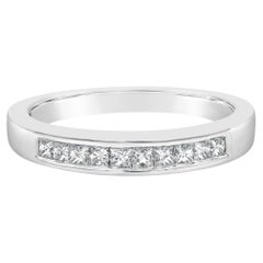 Roman Malakov Alianza de diamantes talla princesa de 0,29 quilates totales y diez piedras