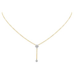 Roman Malakov 0.29 Carat Total Round Diamond Pendant Necklace