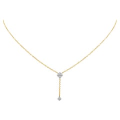 Roman Malakov 0.29 Carat Total Round Brilliant Cut Diamond Pendant Necklace