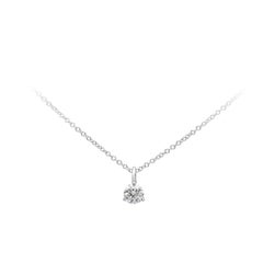 Roman Malakov, 0.31 Carat Brilliant Round Cut Diamond Solitaire Pendant Necklace