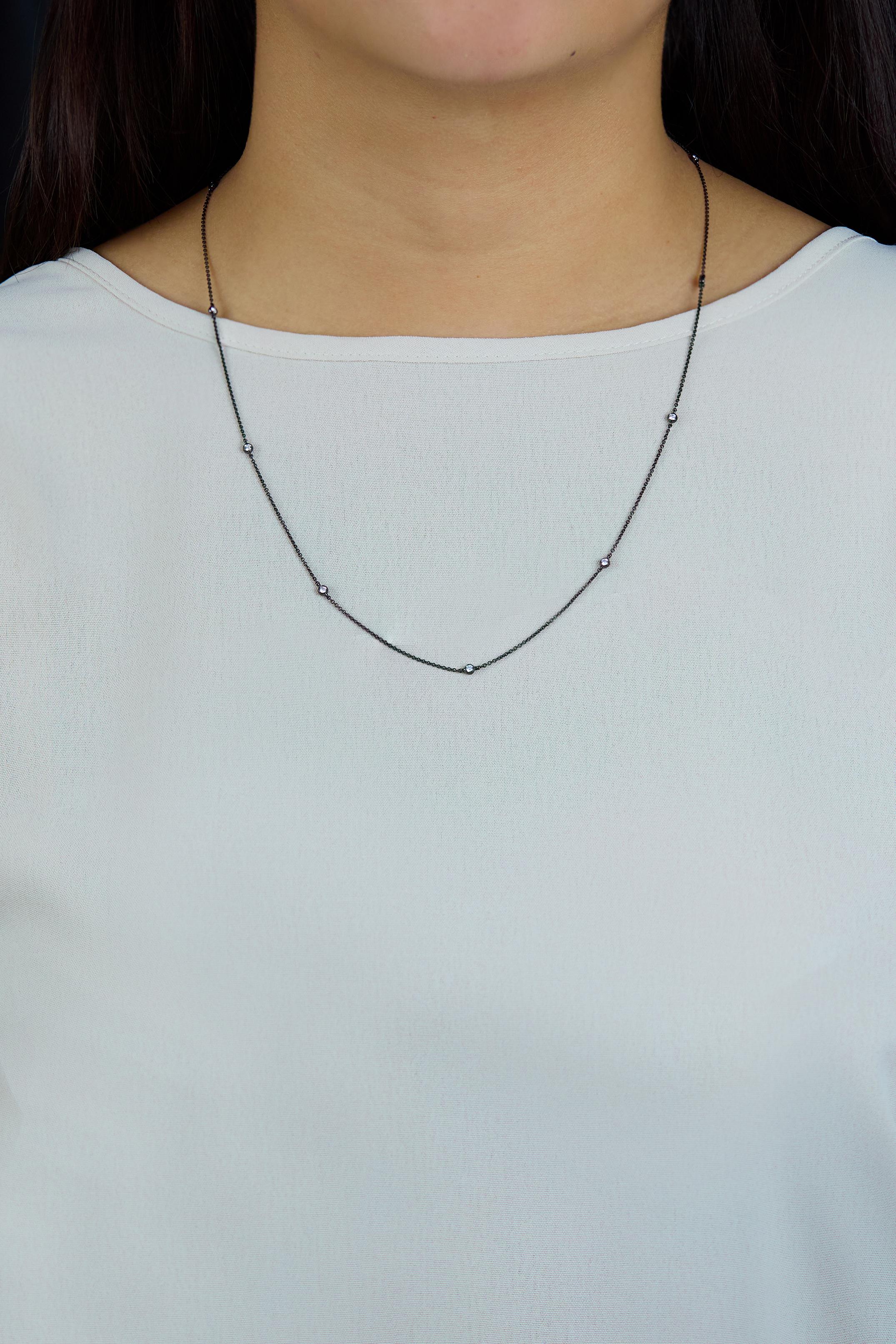Contemporaneo Roman Malakov Diamonds da 0,32 carati rotondi in rodio nero in vendita