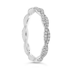 Roman Malakov 0.36 Carats Round Diamond Infinity Eternity Wedding Band Ring