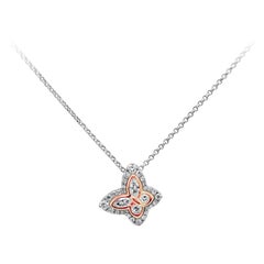 Roman Malakov, collier pendentif papillon en diamants 0,37 carat