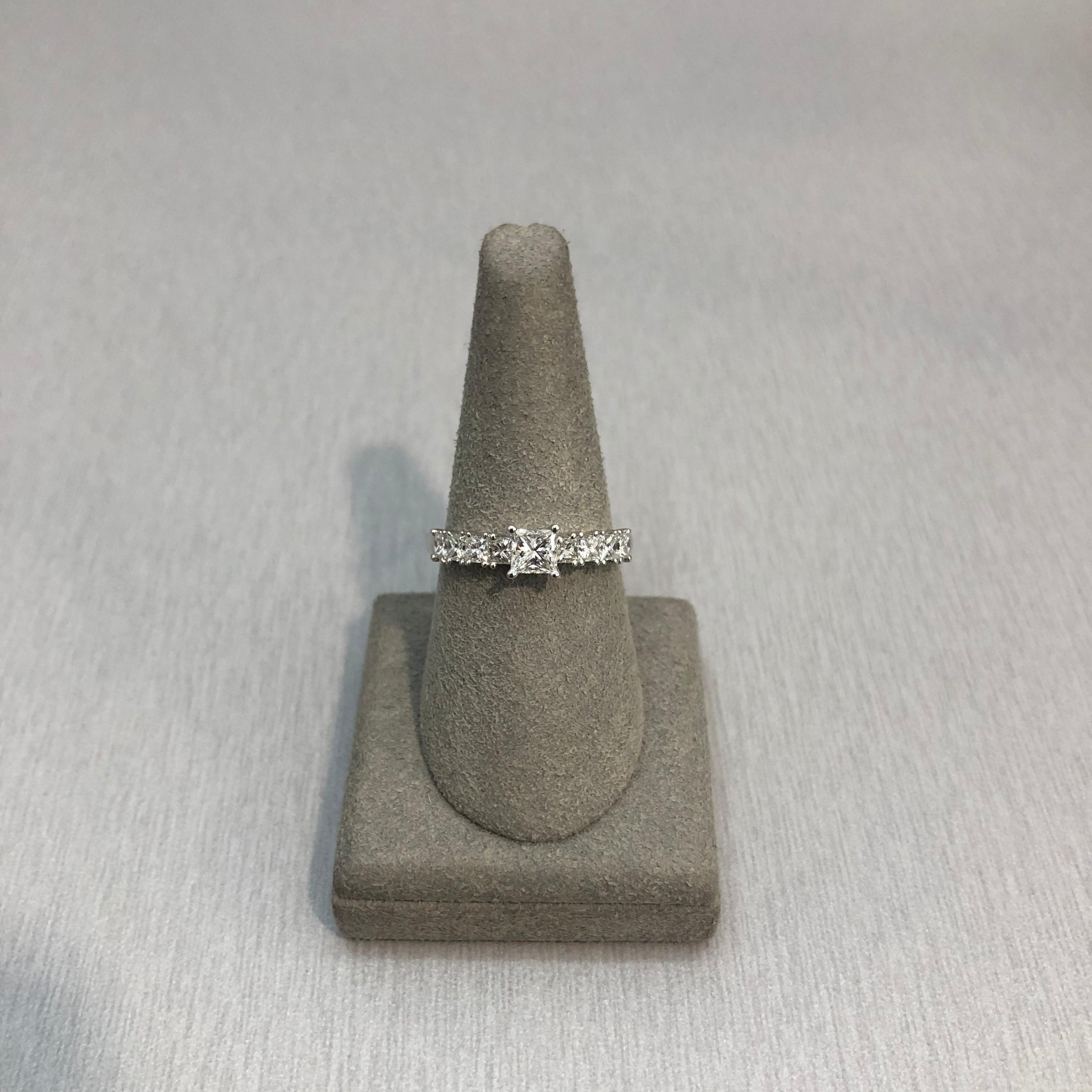princess cut small diamond ring