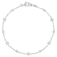 Roman Malakov 0.40 Carat Total Round Brilliant Cut Diamonds By the Yard Bracelet