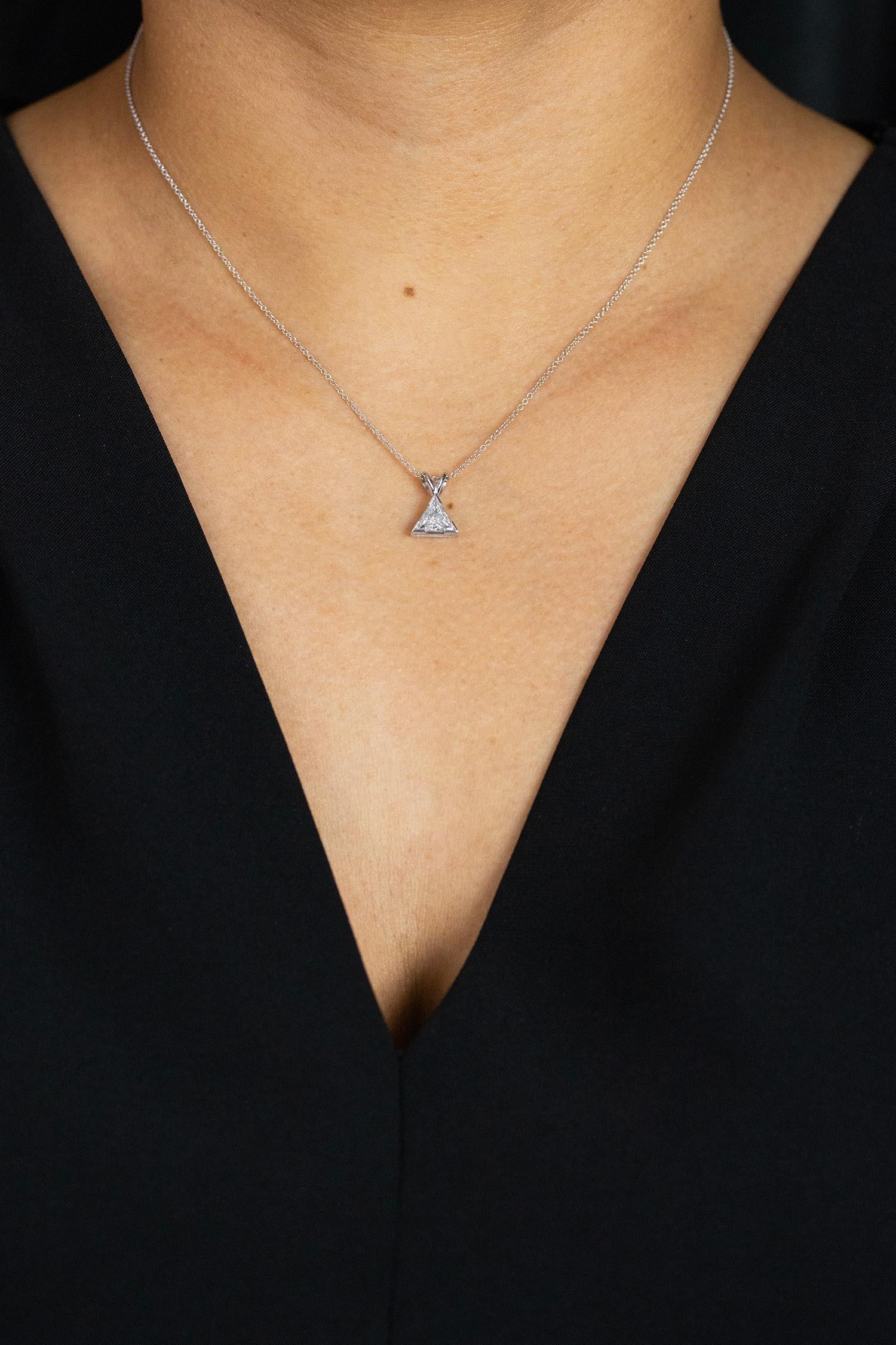 trillion diamond pendant