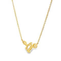 Roman Malakov 0.52 Carat Mixed-Cut Three-Stone Pendant Necklace in Yellow Gold