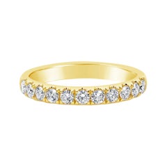 Roman Malakov 0.56 Carat Total Round Diamond Half-Way Wedding Band Ring