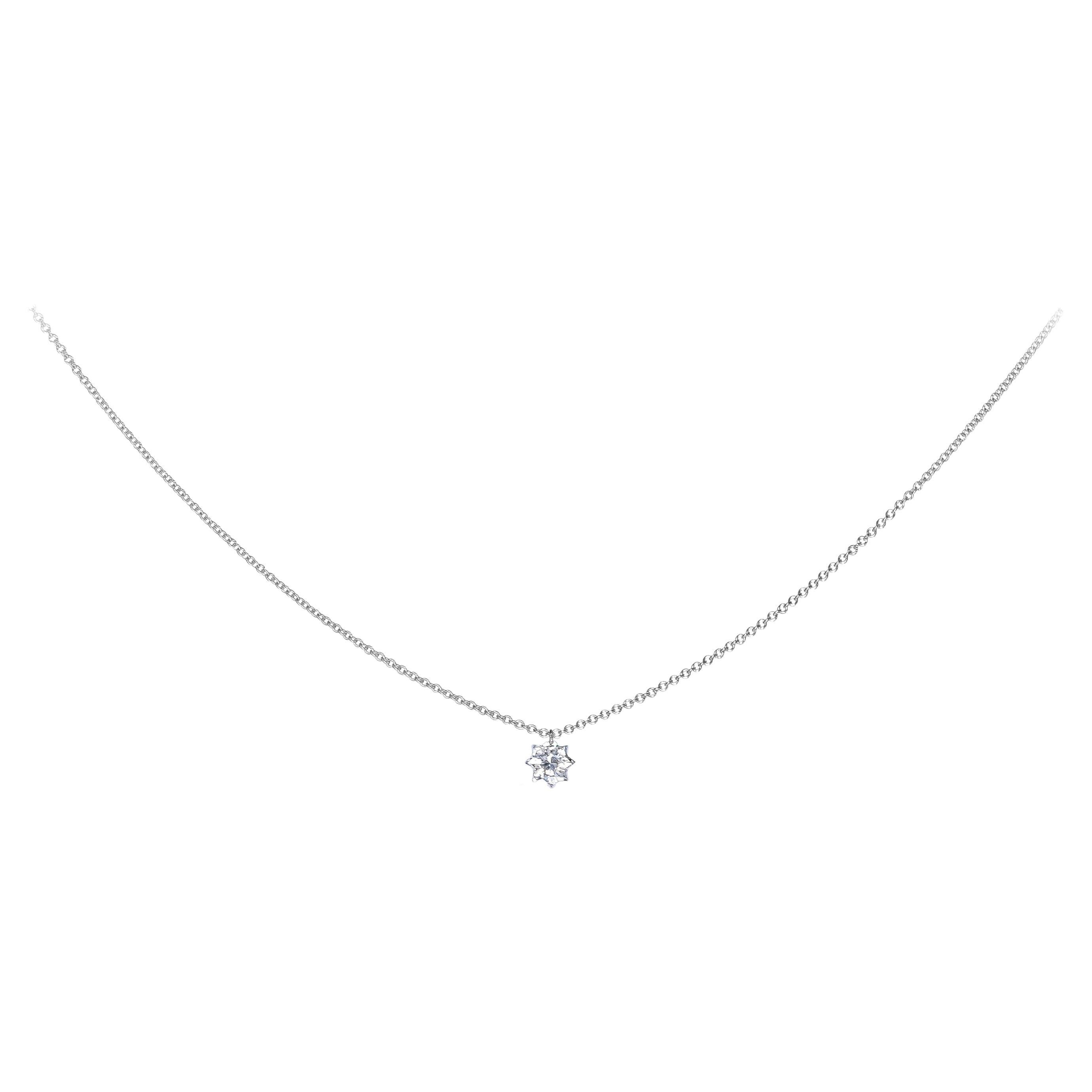 Roman Malakov 0.58 Carat Star Shape Diamond Solitaire Pendant Necklace