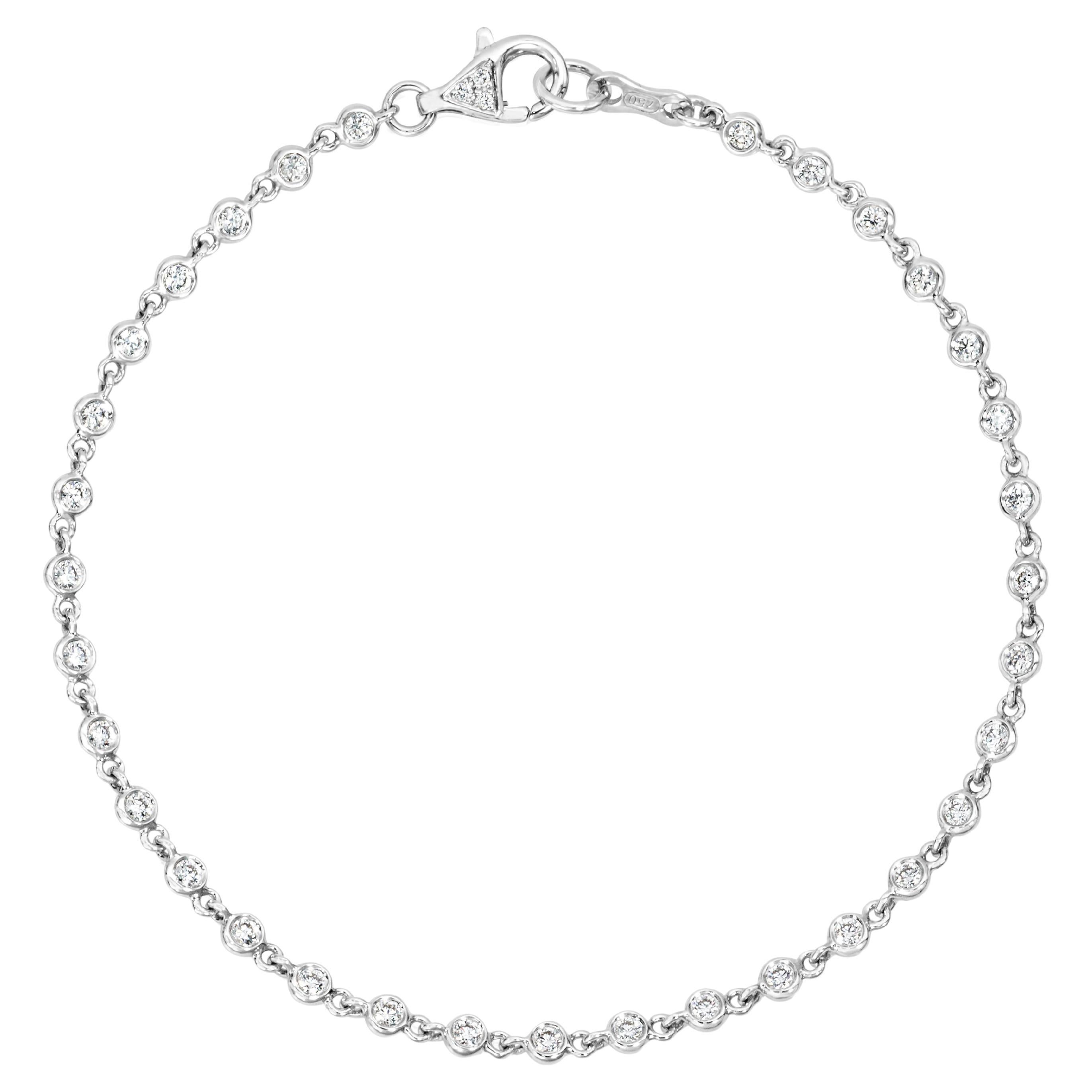Roman Malakov 0.58 Carat Total Round Brilliant Cut Diamond Fashion Bracelet