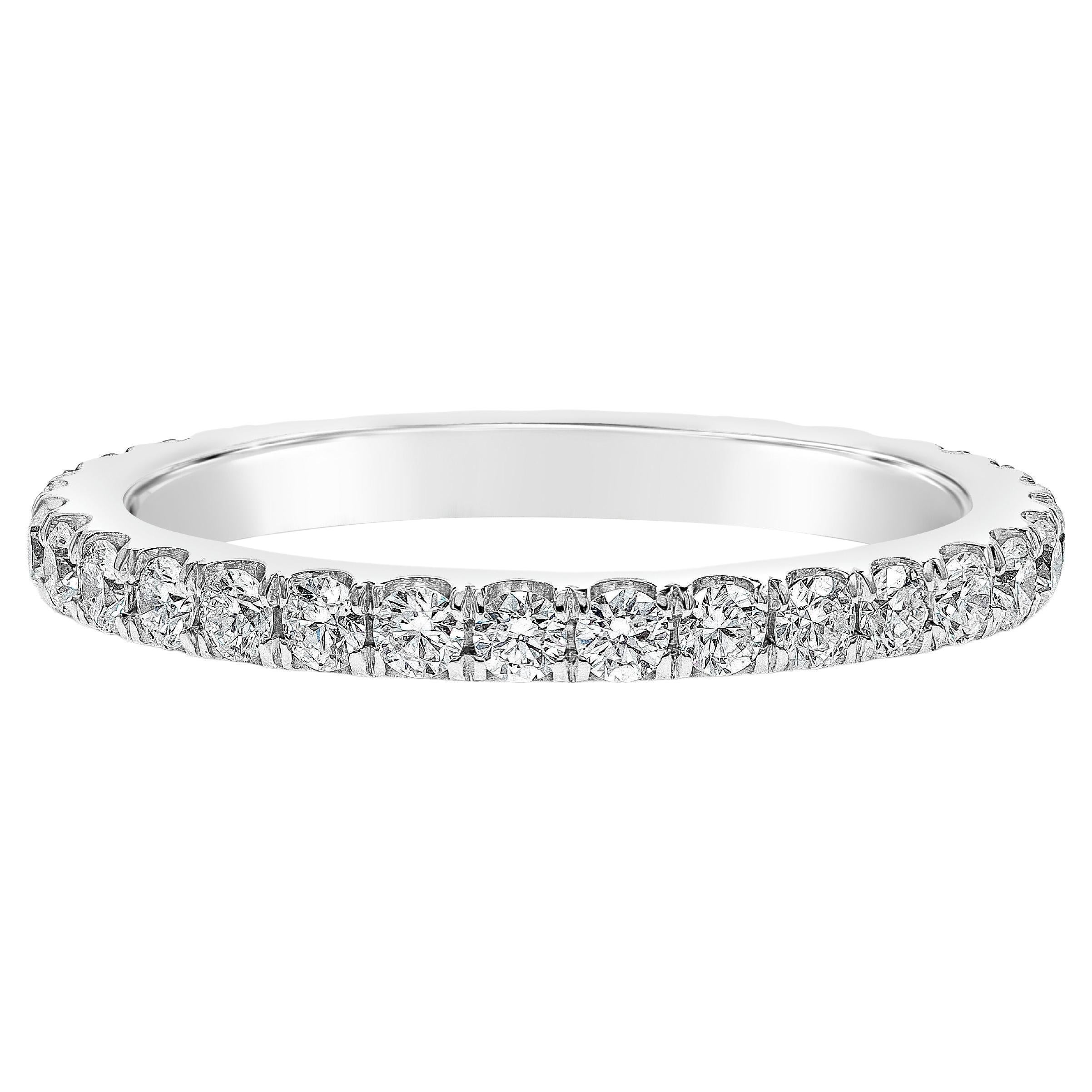 Roman Malakov 0,65 Karat runder Diamant Eternity-Ehering