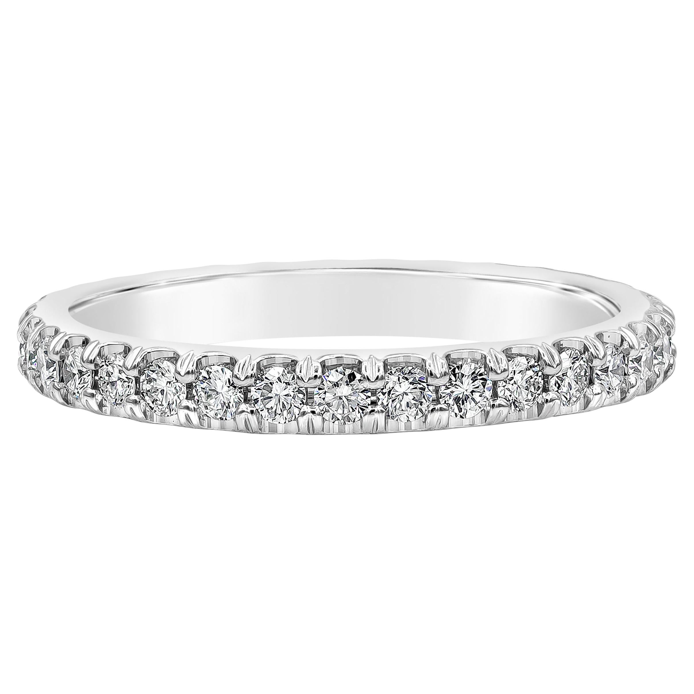 Roman Malakov 0.38 Carat Total Round Diamond Eternity Wedding Band