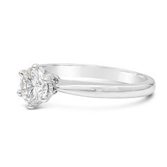 Roman Malakov 0.70 Carat Round Brilliant Cut Diamond Solitaire Engagement Ring