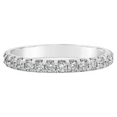 Roman Malakov 0.90 Carat Round Cut Diamond Eternity Wedding Band Ring