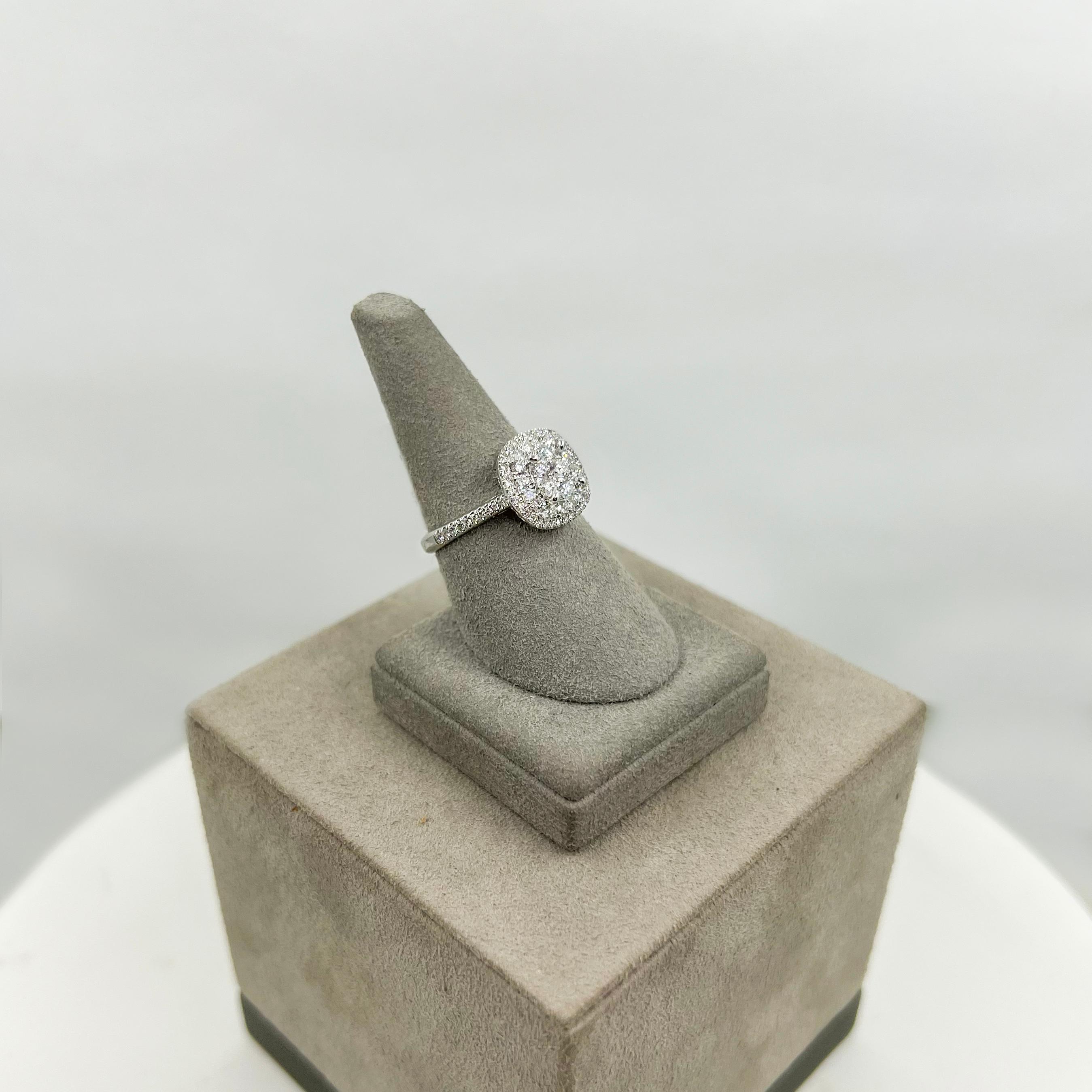 Roman Malakov, 0.94 Carat Cluster Diamond Halo Engagement Ring 1