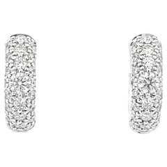Roman Malakov 0.95 Karat runder Diamant im Brillantschliff im Brillantschliff Huggie-Ohrringe