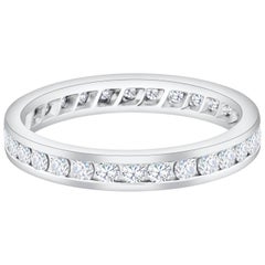 Roman Malakov, alliance d'éternité sertie de diamants ronds de 0,98 carat au total