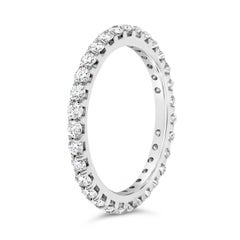 Roman Malakov 0,99 Karat runder Diamant im Brillantschliff Eternity-Ehering