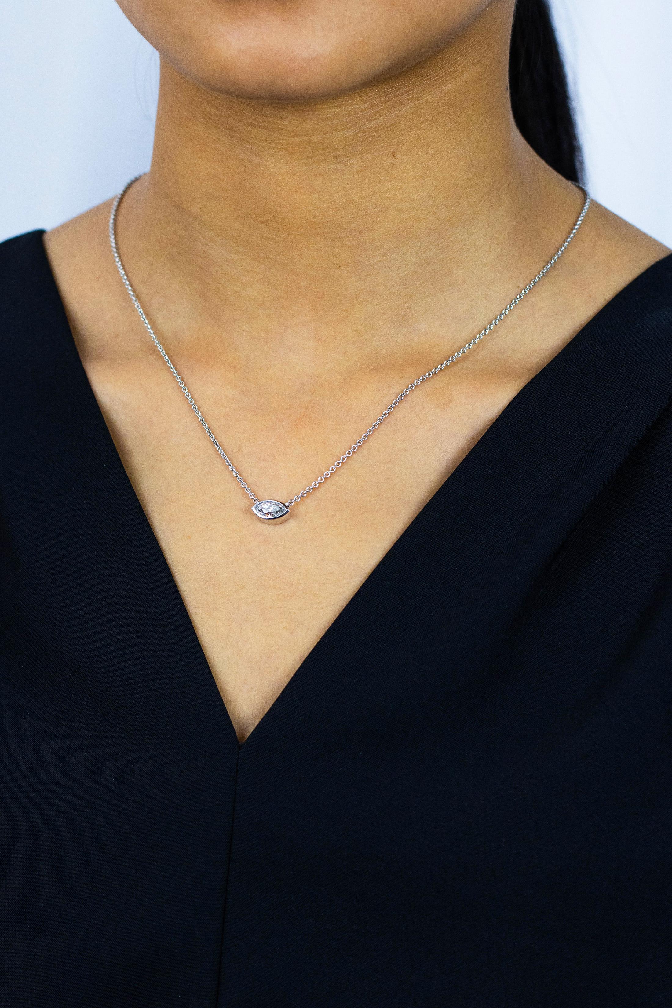 marquise solitaire necklace