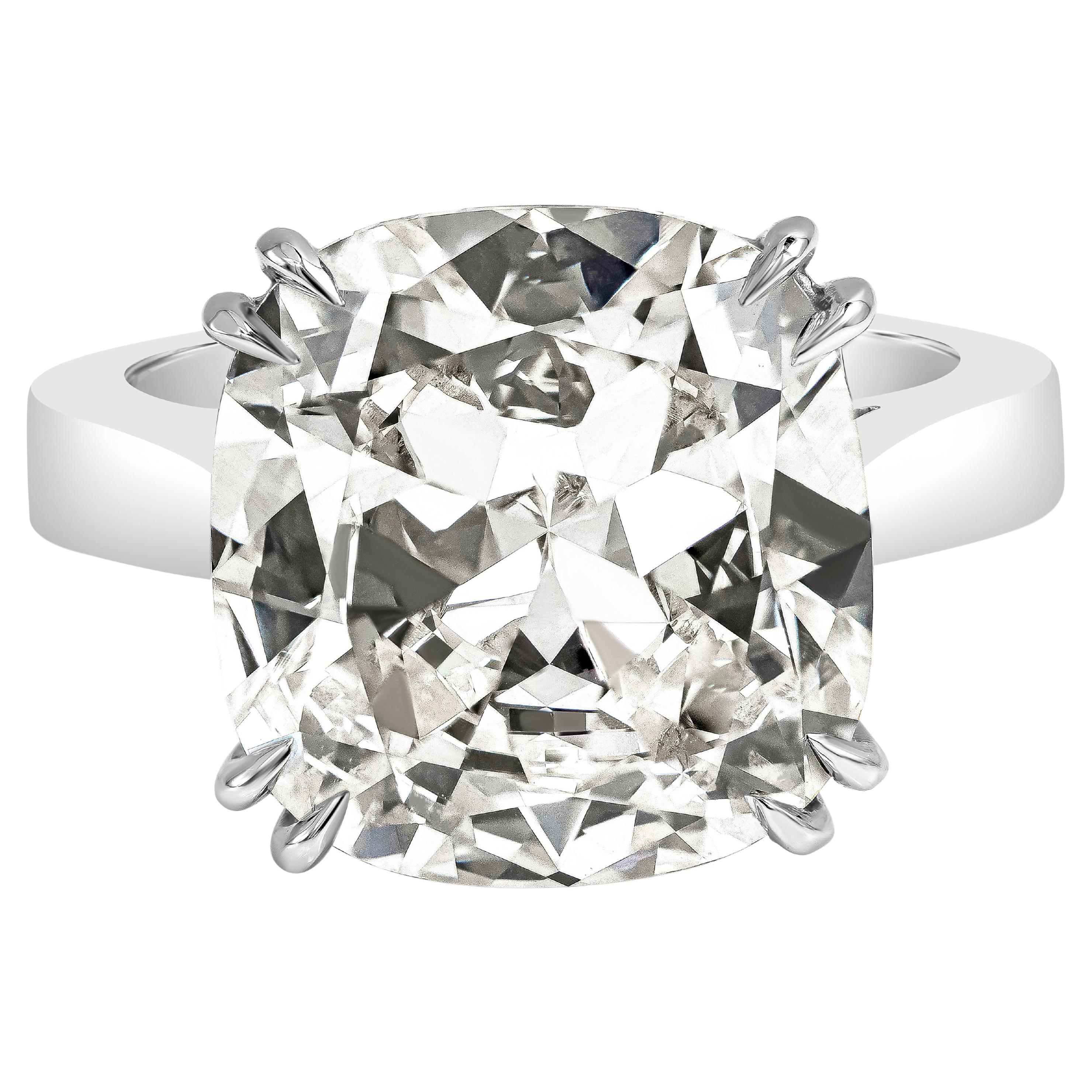 Roman Malakov Verlobungsring mit 10,05 Karat Diamant im Kissenschliff Solitär