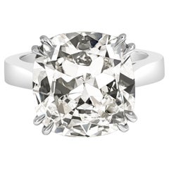 Roman Malakov Verlobungsring mit 10,05 Karat Diamant im Kissenschliff Solitär