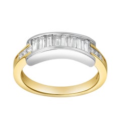 Roman Malakov 1.01 Carats Total Baguette & Princess Cut Diamond Wedding Band