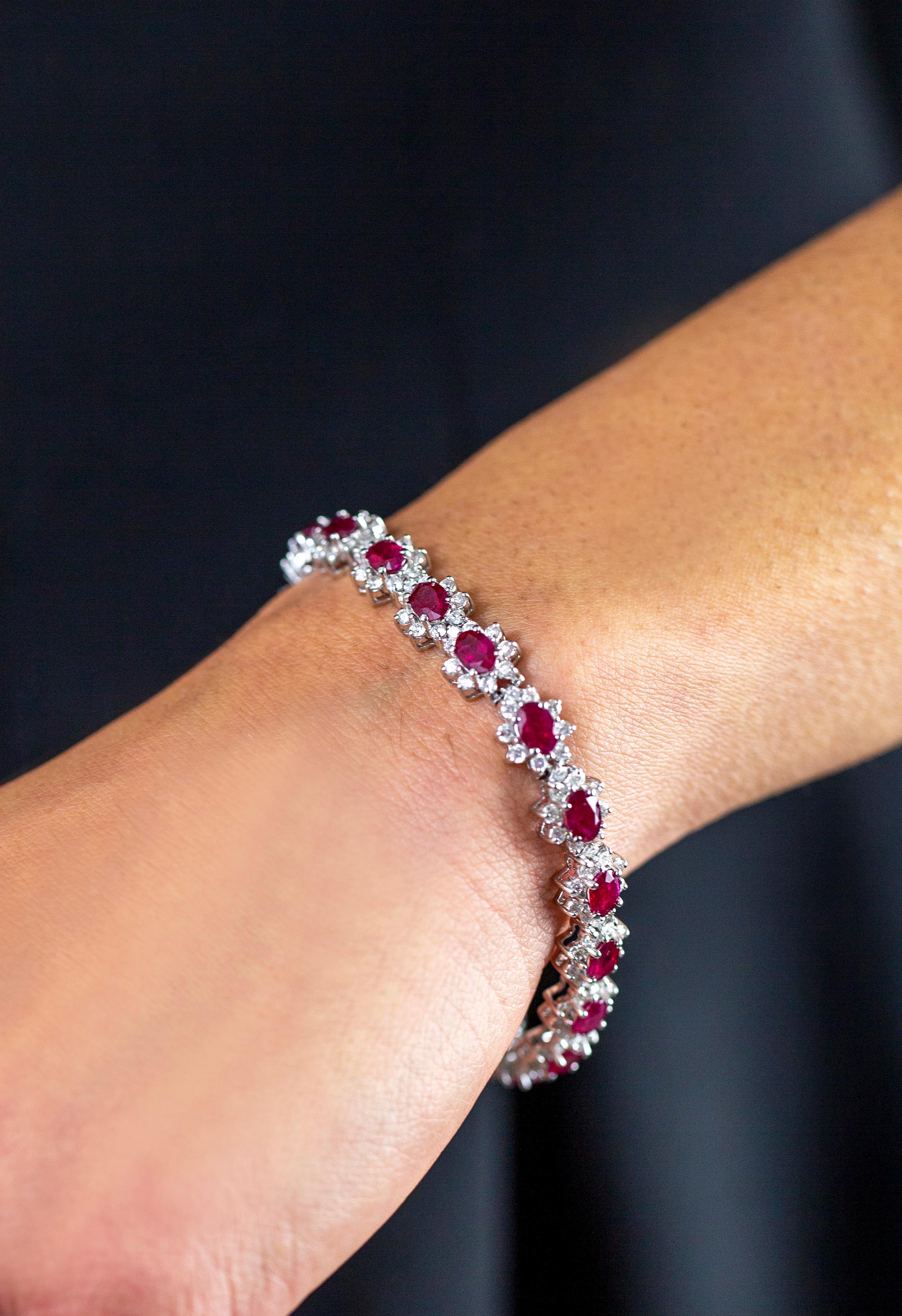 ruby flower bracelet