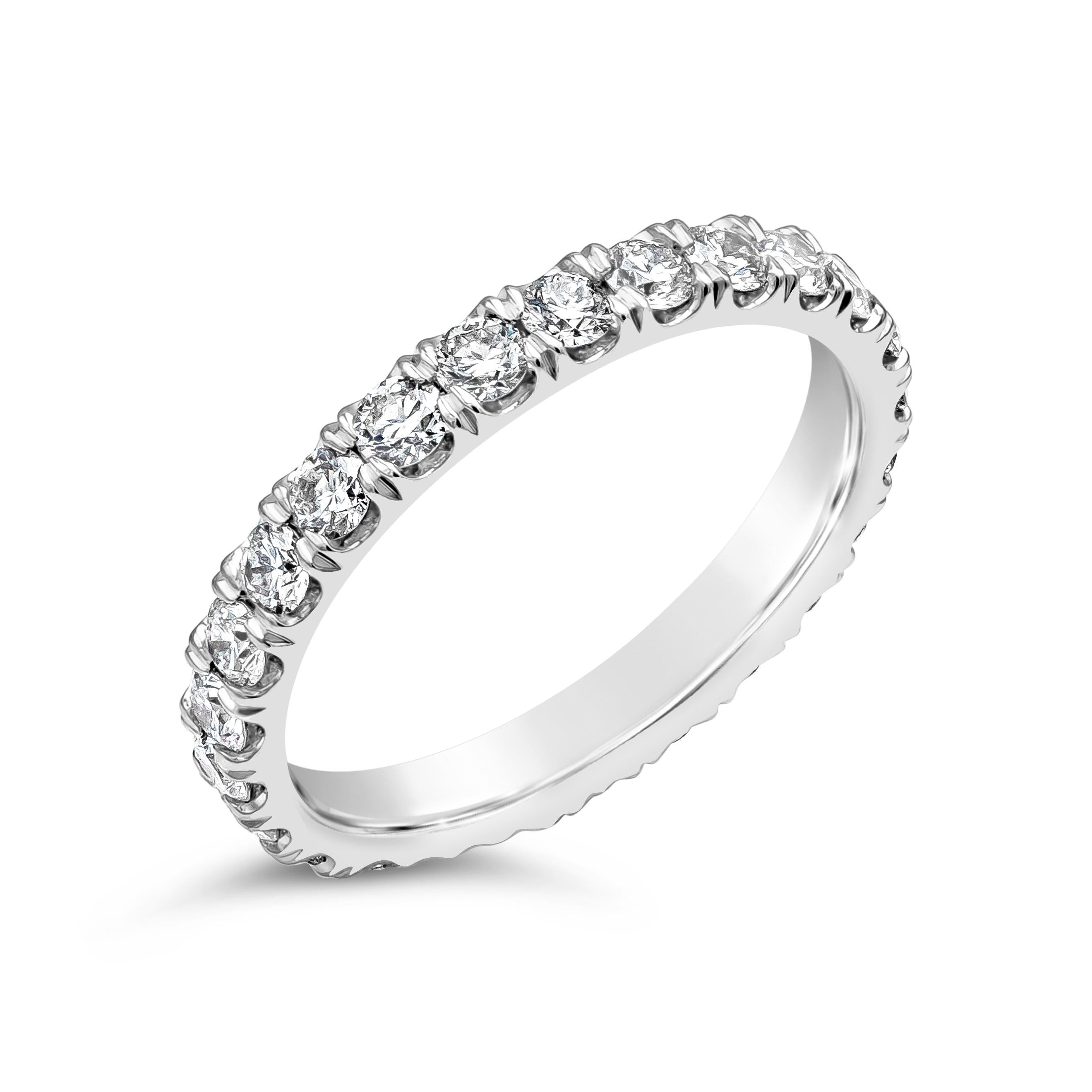 Roman Malakov 1.02 Karat runder Diamant Eternity-Ehering (Rundschliff) im Angebot