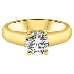 Vintage Roman Malakov 1.02 Carats Brilliant Round Diamond Solitaire Engagement Ring