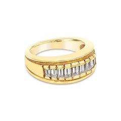 Roman Malakov Alianza de boda con diamante baguette de 1,02 quilates totales