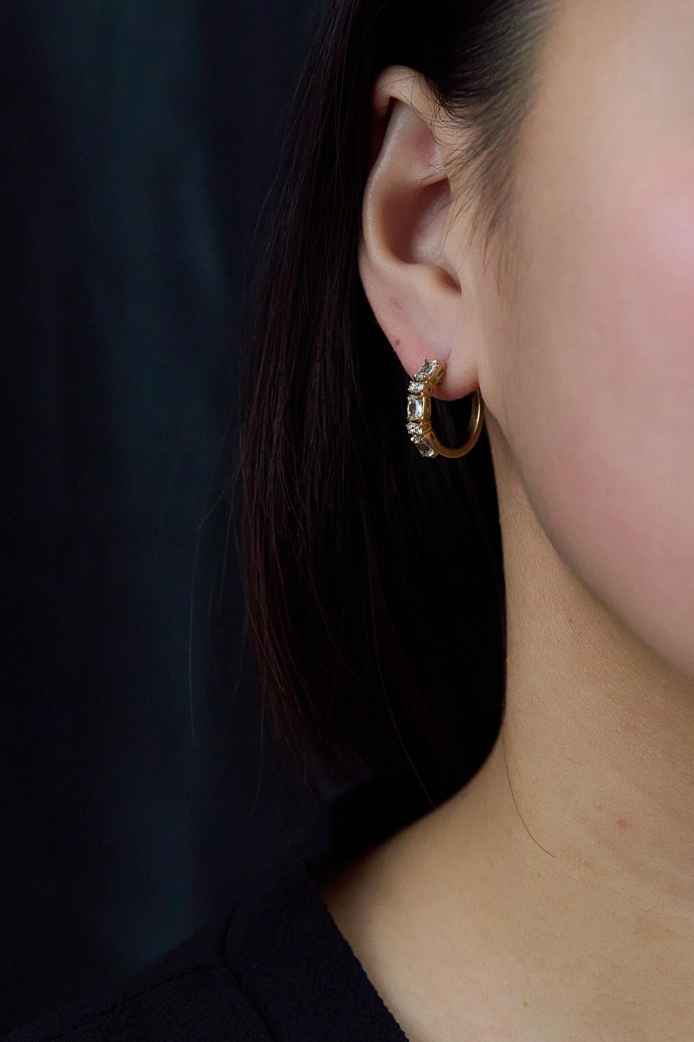 Roman Malakov  Boucles d'oreilles en diamant de 1,03 carats au total, taille mixte Pour femmes en vente