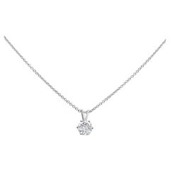 Roman Malakov 1.05 Carats Round Brilliant Cut Diamond Solitaire Pendant Necklace