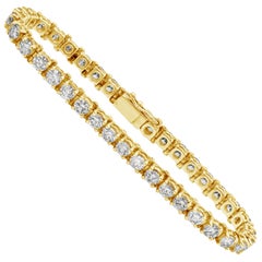 Roman Malakov Tennisarmband mit 11.00 Karat rundem Diamanten im Brillantschliff