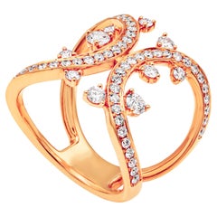 Roman Malakov 1.12 Carats Brilliant Round Diamond Double Shank Fashion Ring