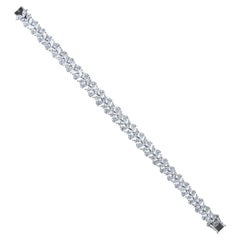 Roman Malakov Pulsera de diamantes en forma de marquesa y pera de 11,25 quilates en total