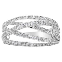 Roman Malakov 1.13 Carats Total Round Diamond Five Row Galaxy Fashion Ring