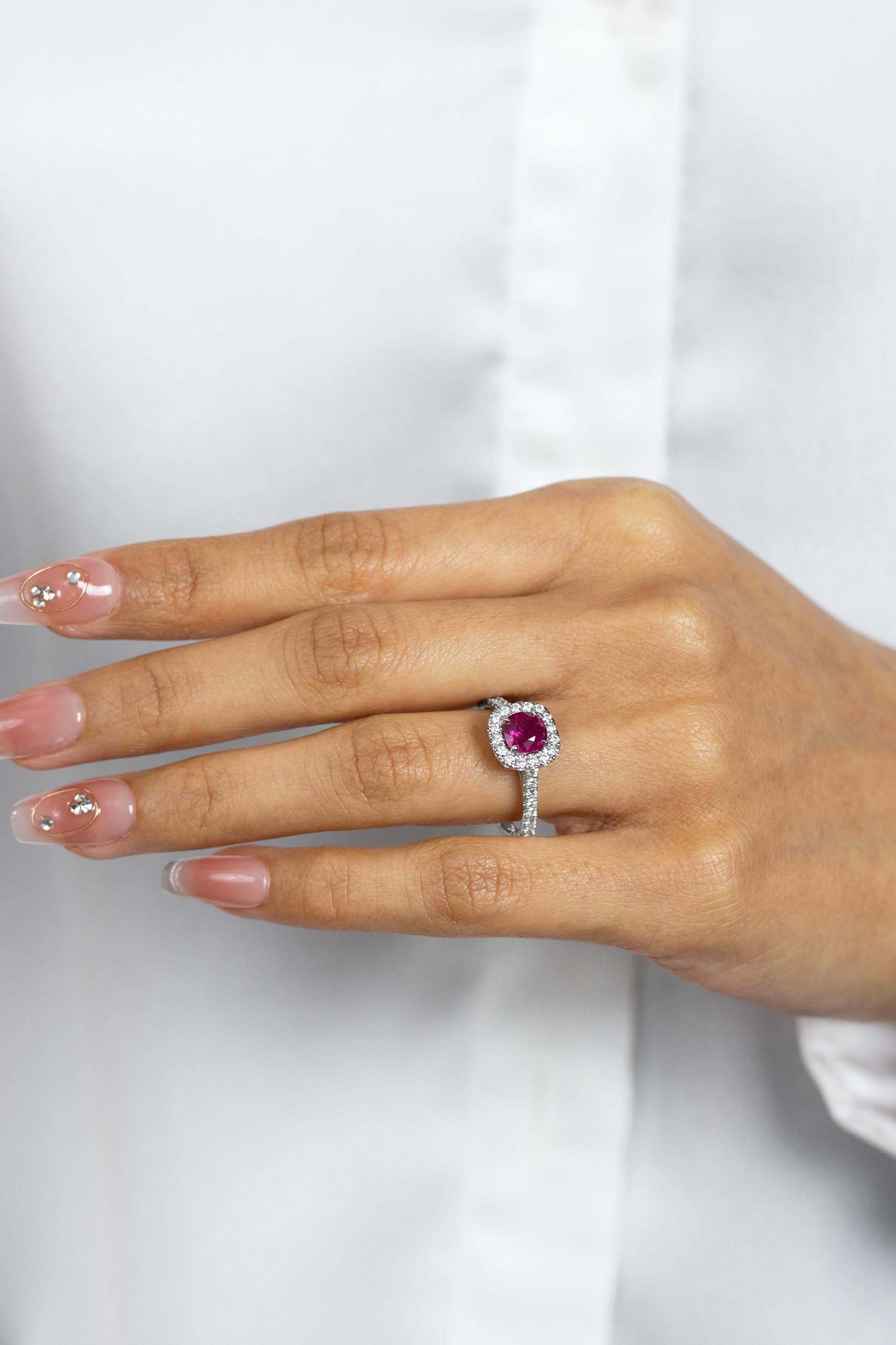 burmese ruby engagement ring