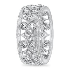 Roman Malakov 1.18 Carats Total Brilliant Round Diamond Open-Work Wedding Band