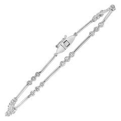 Roman Malakov, Pulsera de triple diamante redondo de 1,22 quilates en oro blanco de 18 quilates