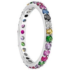 Roman Malakov, alliance d'éternité à multi-pierres de taille ronde de 1,23 carat au total