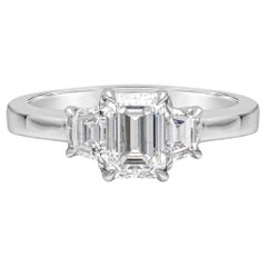 Roman Malakov 1.26 Carats Total Mixed Cut Diamond Three-Stone Engagement Ring