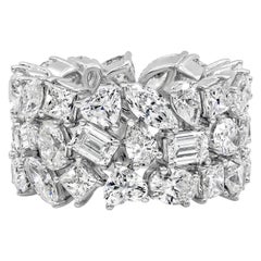 Römischer Malakov 12,87 Karat Fancy Cut Diamant-Eternity-Ring