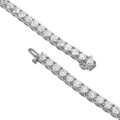 Roman Malakov 12.89 Carats Total Round Brilliant Cut Diamond Tennis Bracelet
