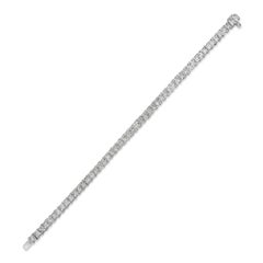 Roman Malakov 13.21 Carats Princess Cut Diamond Tennis Bracelet in White Gold