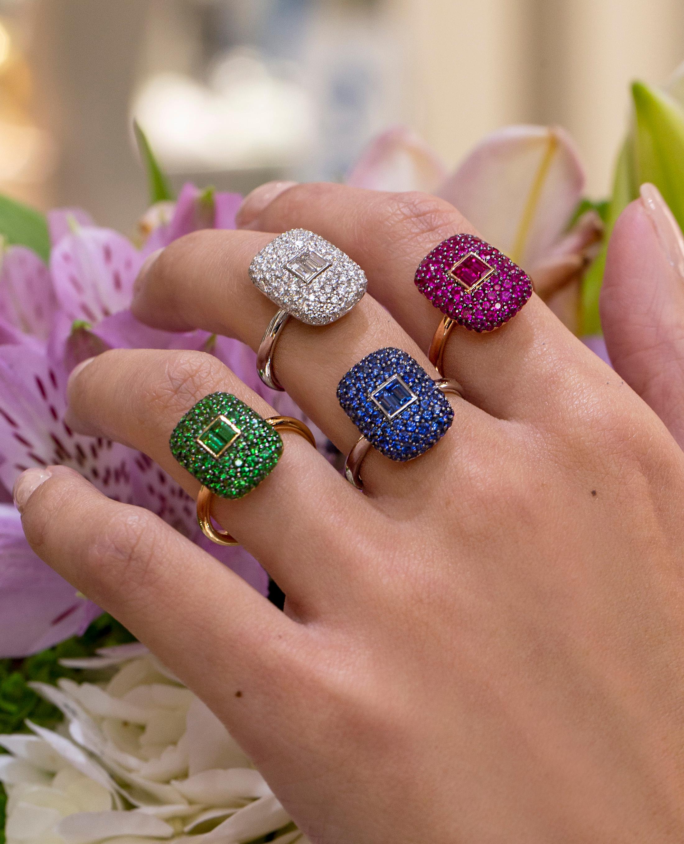 Roman Malakov 1.33 Carat Total Mixed Cut Diamond Fashion Ring For Sale 2