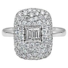 Roman Malakov 1.33 Carat Total Mixed Cut Diamond Fashion Ring