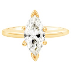 Roman Malakov 1.36 Carats Total Marquise Cut Diamond Solitaire Engagement Ring