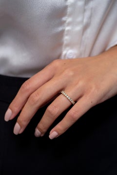 Roman Malakov 1.37 Carat Total Round Diamond Eternity Wedding Band Ring