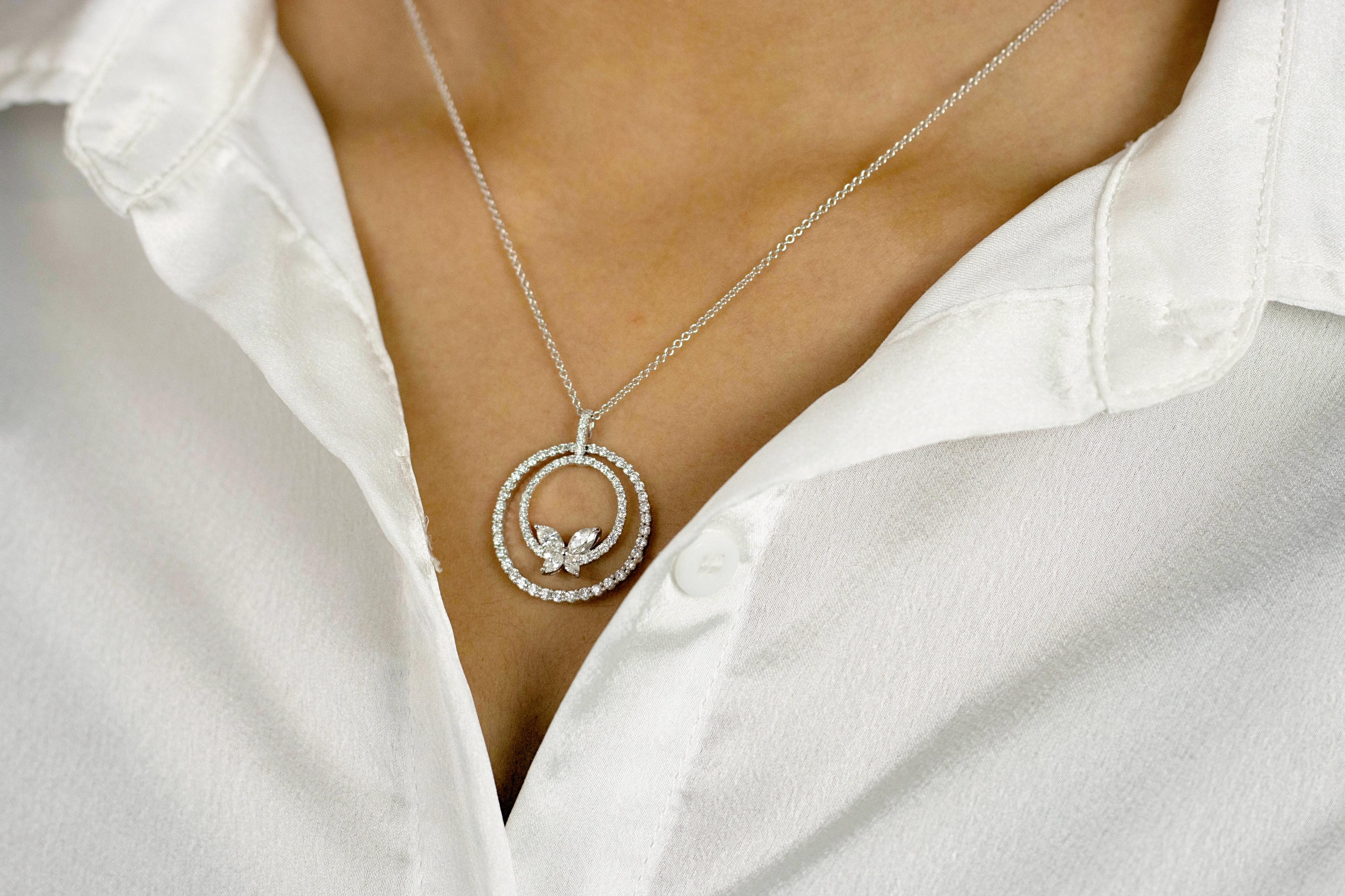 butterfly circle necklace